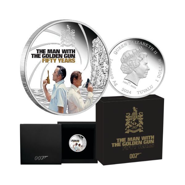 2024 Perth Mint James Bond The Man With The Golden Gun 1oz Silver Proof Coin