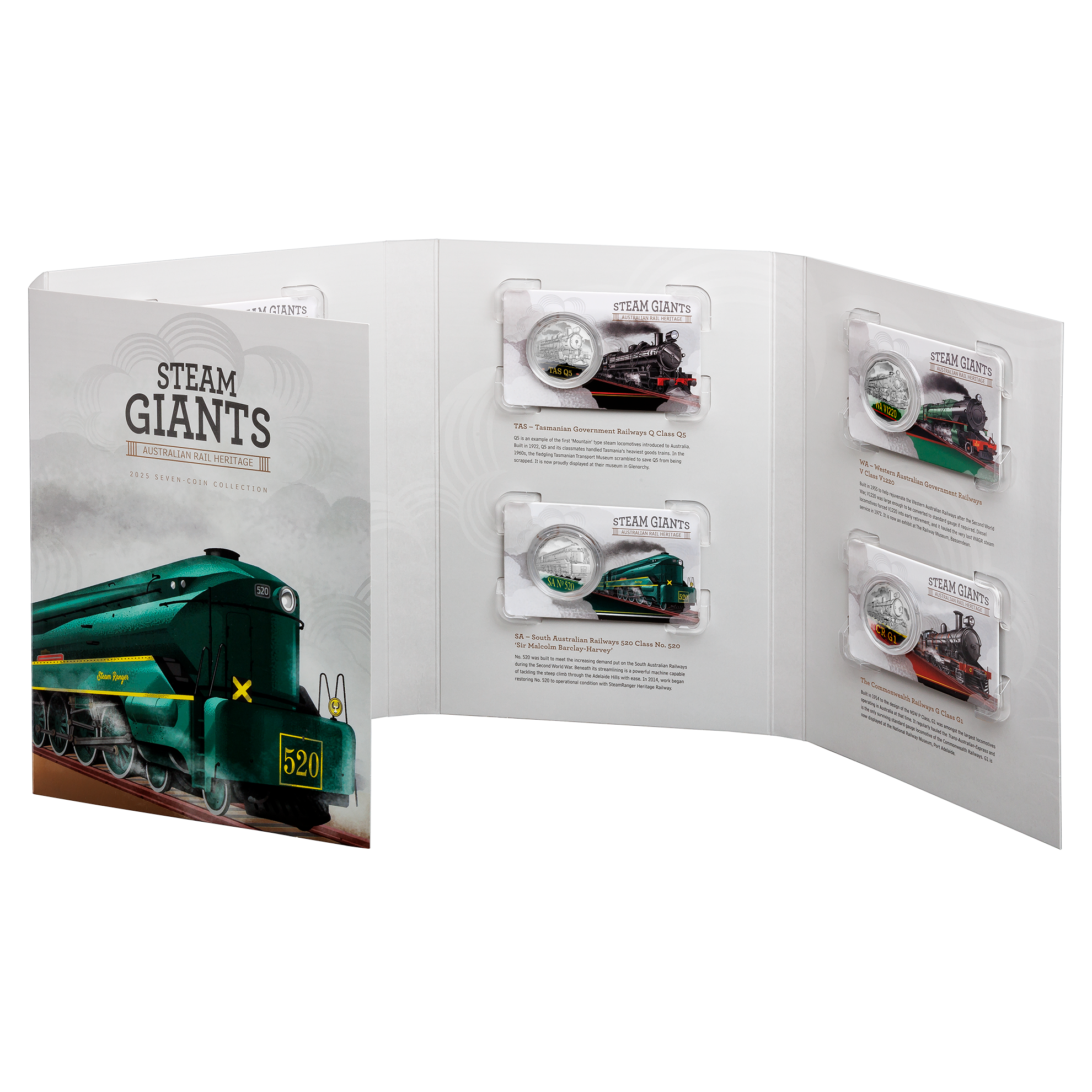 2025 RAM 50c Steam Giants 7 Coin Collection