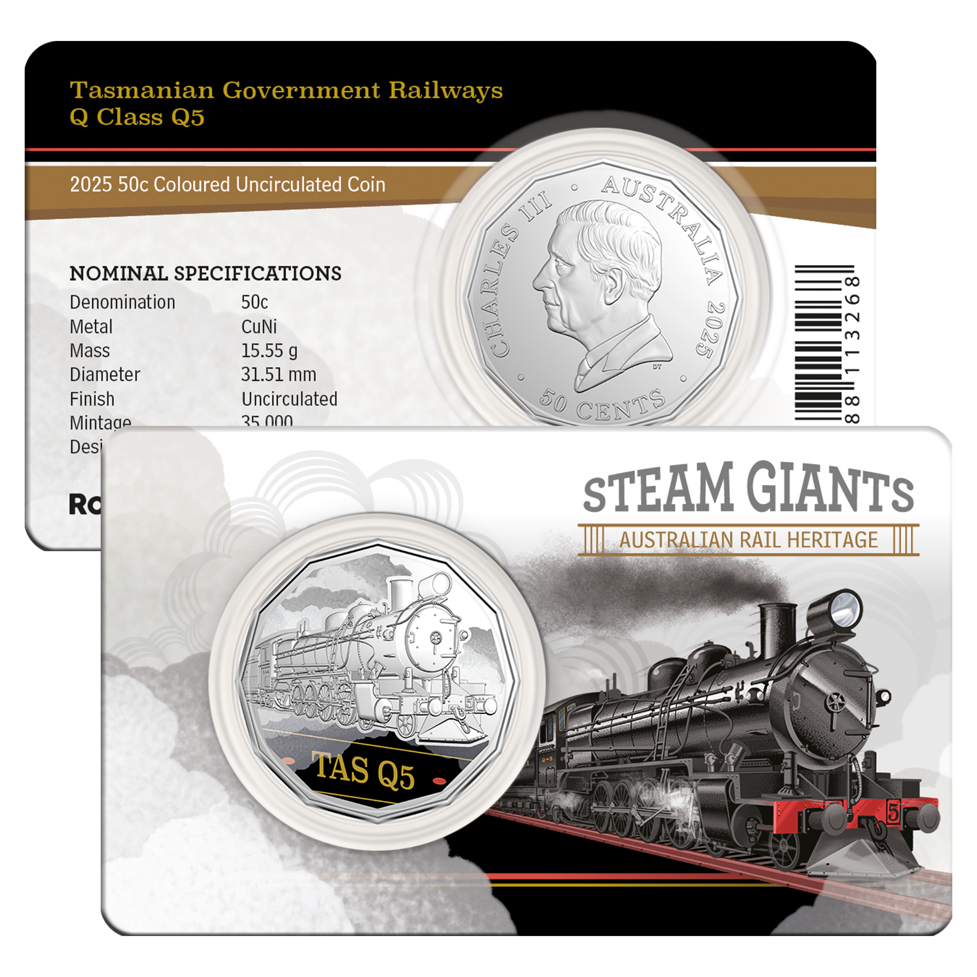2025 RAM 50c Steam Giants 7 Coin Collection