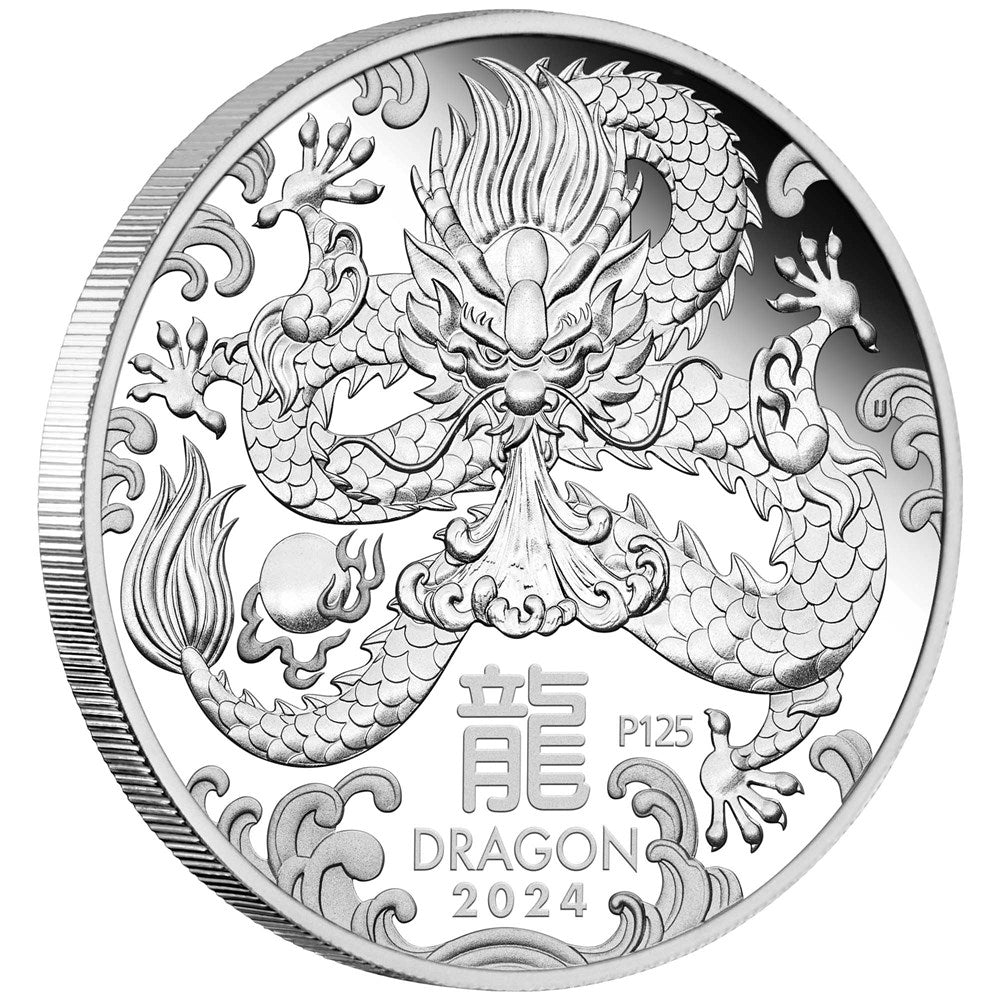 2024 Perth Mint Lunar Dragon Silver Proof Three-Coin Set