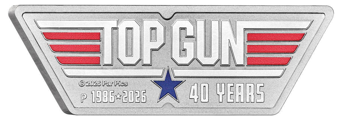 2026 Perth Mint Top Gun 40th Anniversary 1oz Silver Logo Shaped Coin