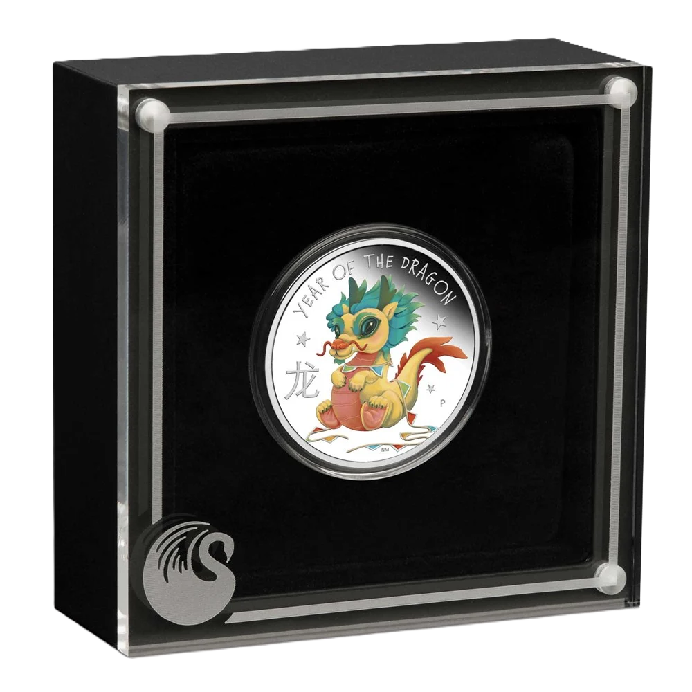 2024 PerthMint Baby Dragon 1/2oz Silver Proof Coloured Coin