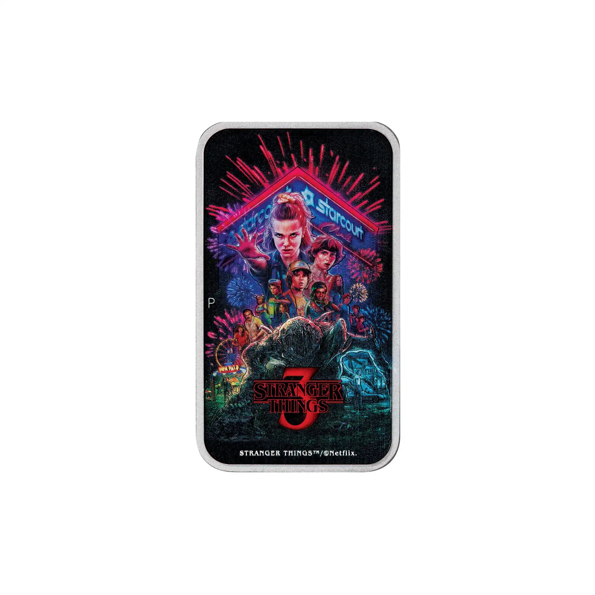 2026 Perth Mint Stranger Things Season 3 1oz Silver Coloured Rectangle Coin