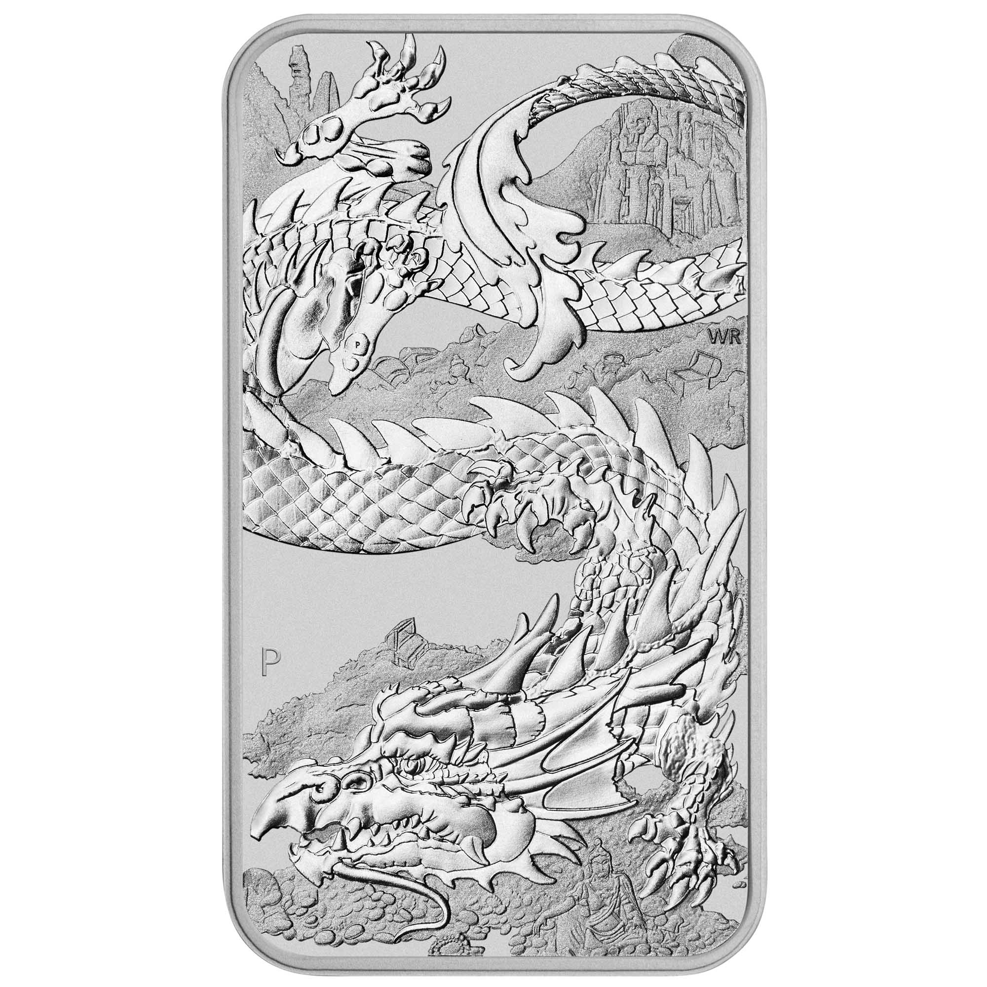 2023 Perth Mint Dragon 1oz Silver Rectangular Bullion Coin