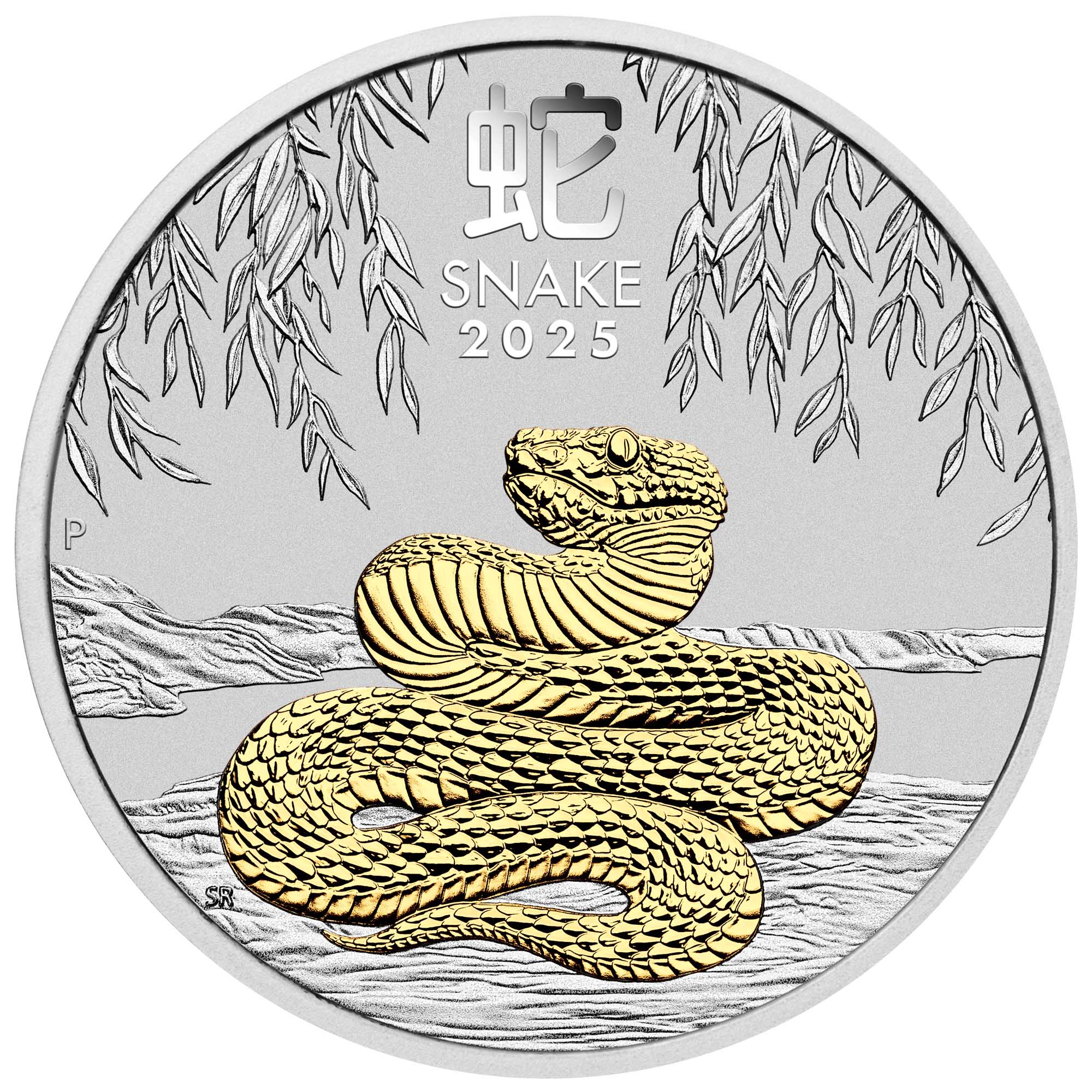 🐍 2025 Perth Mint Year of the Snake – 1oz Silver Gilded Coin