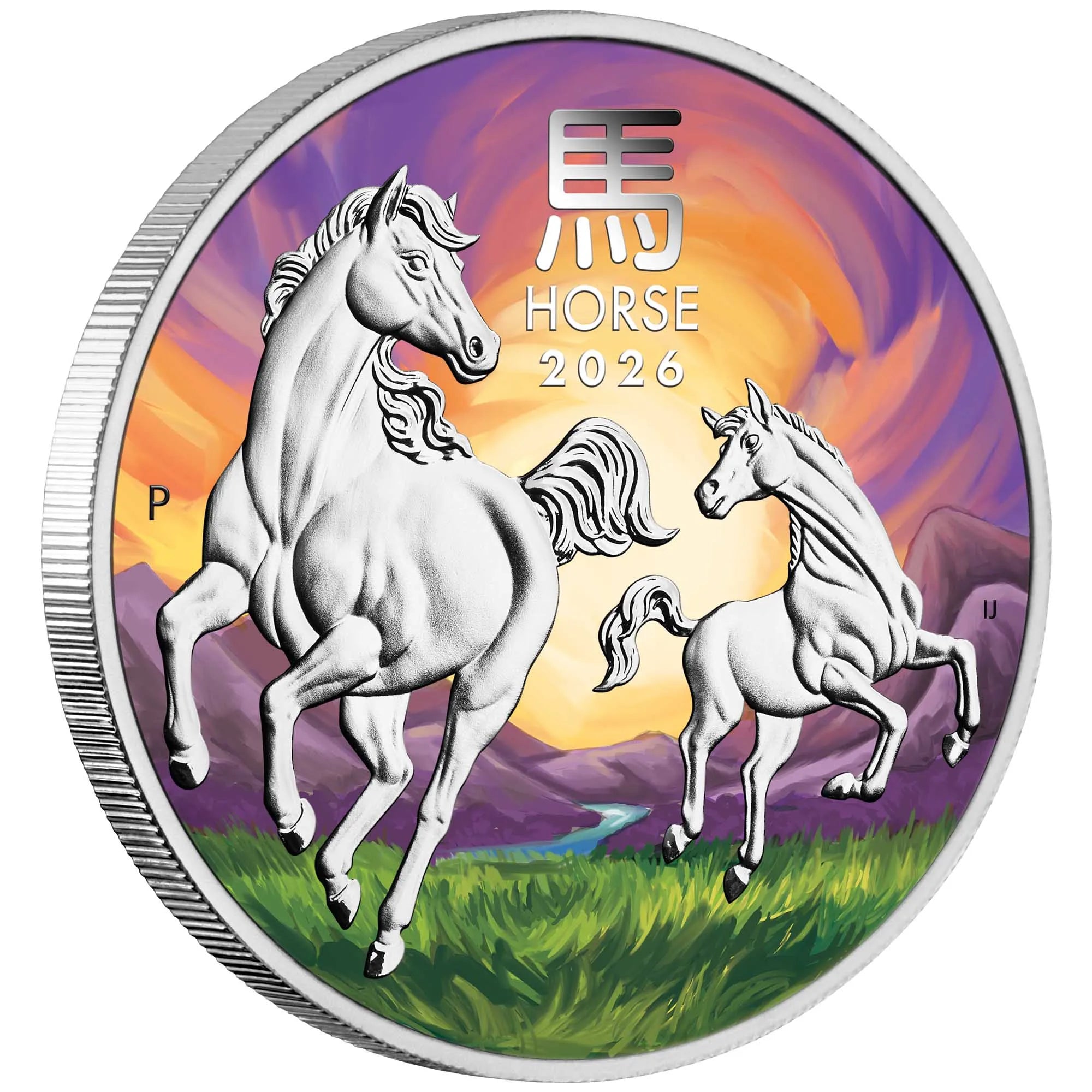 2026 Perth Mint Melbourne the Horse 1oz Silver Proof Coloured Coin