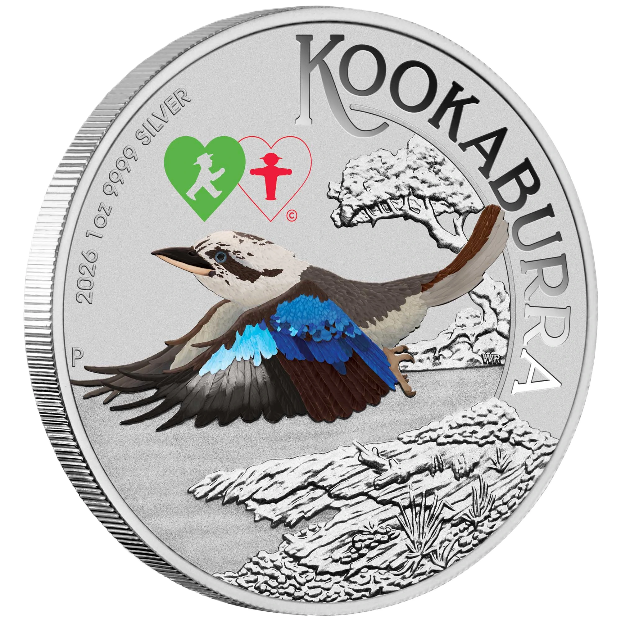 2026 Perth Mint Kookaburra 1oz Silver Coloured Coin