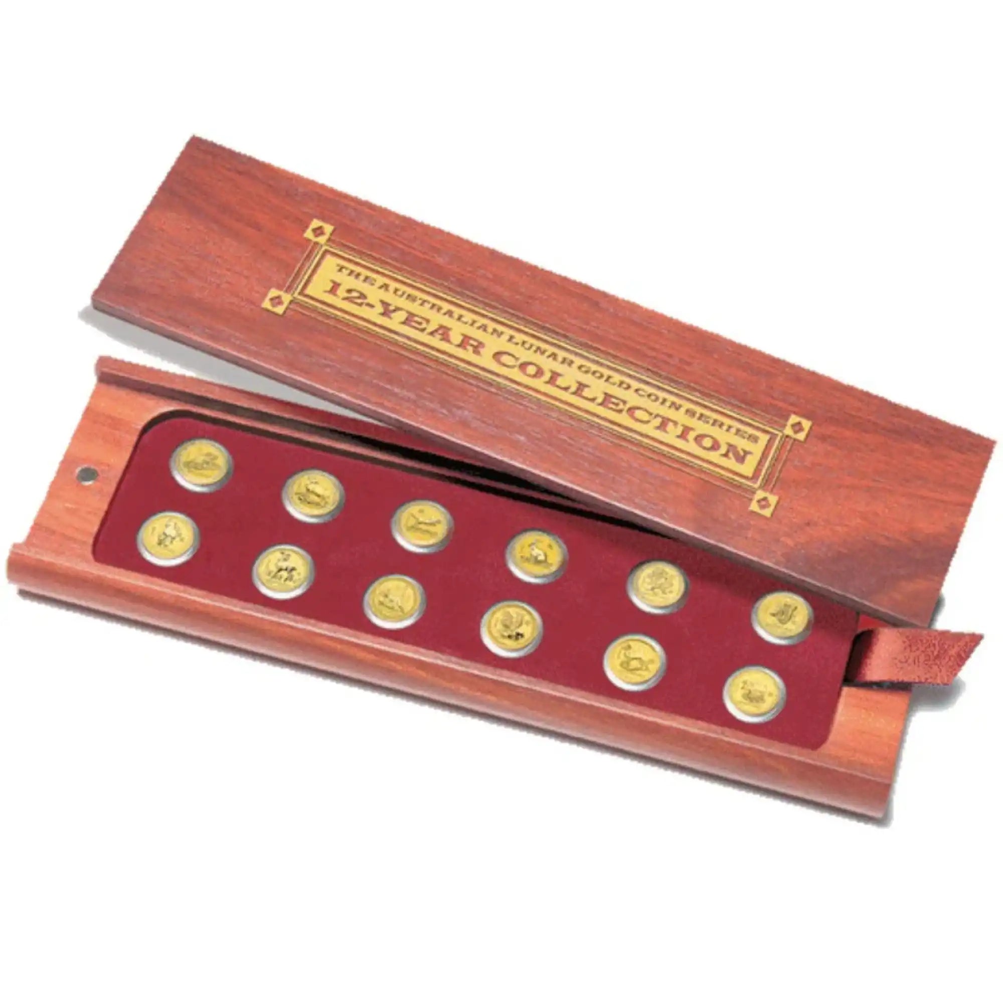 1996–2007 Perth Mint Australian Lunar Series I 1/20oz Gold 12-Coin Set