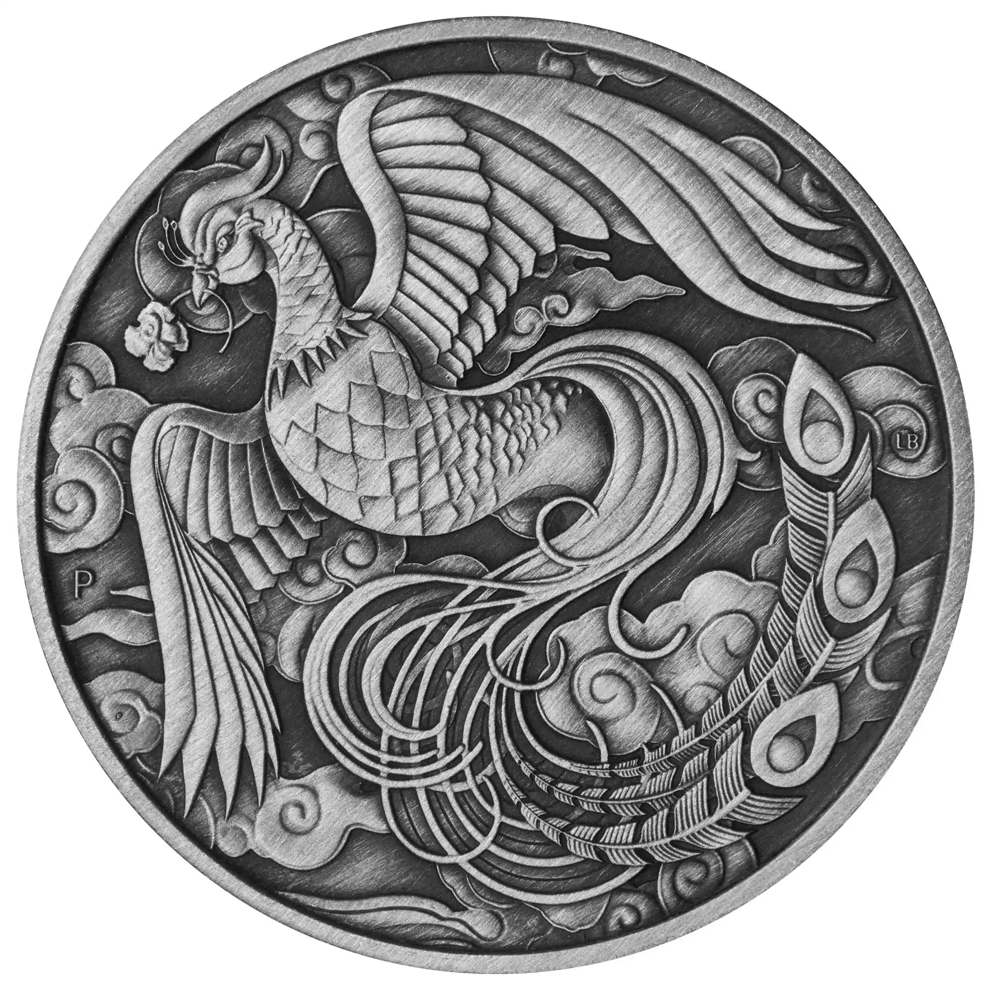 2023 Perth Mint Chinese Myths and Legends Phoenix 1oz Silver Antiqued Coin