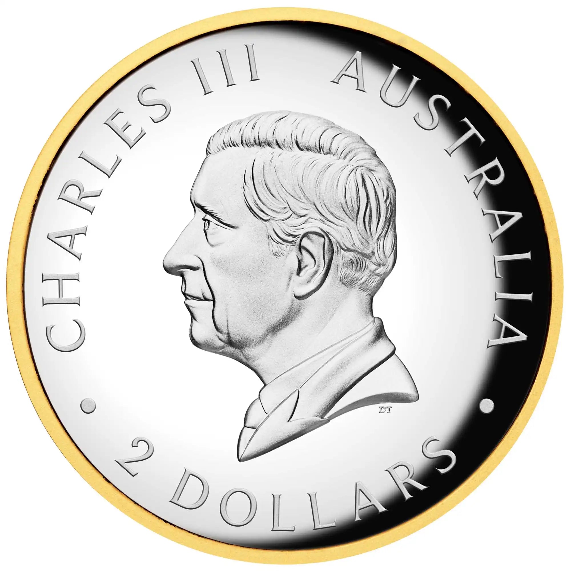 2025 Perth Mint Kookaburra 2oz Silver Proof High Relief Gilded Coin