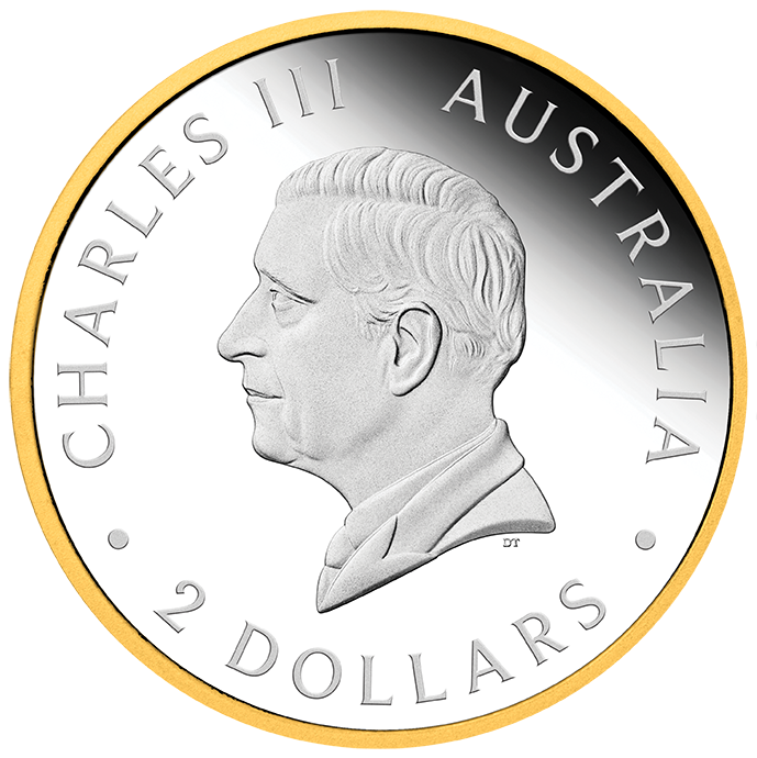 2026 Perth Mint Wedge tailed Eagle 2oz Silver Gilded Coin