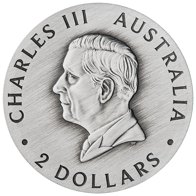 2026 Perth Mint Butterfly 2oz Silver Antiqued Coloured Coin
