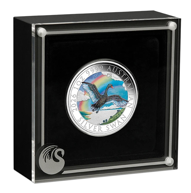 2026 Perth Mint Swan 1oz Silver Coloured ANDA Money Expo Coin