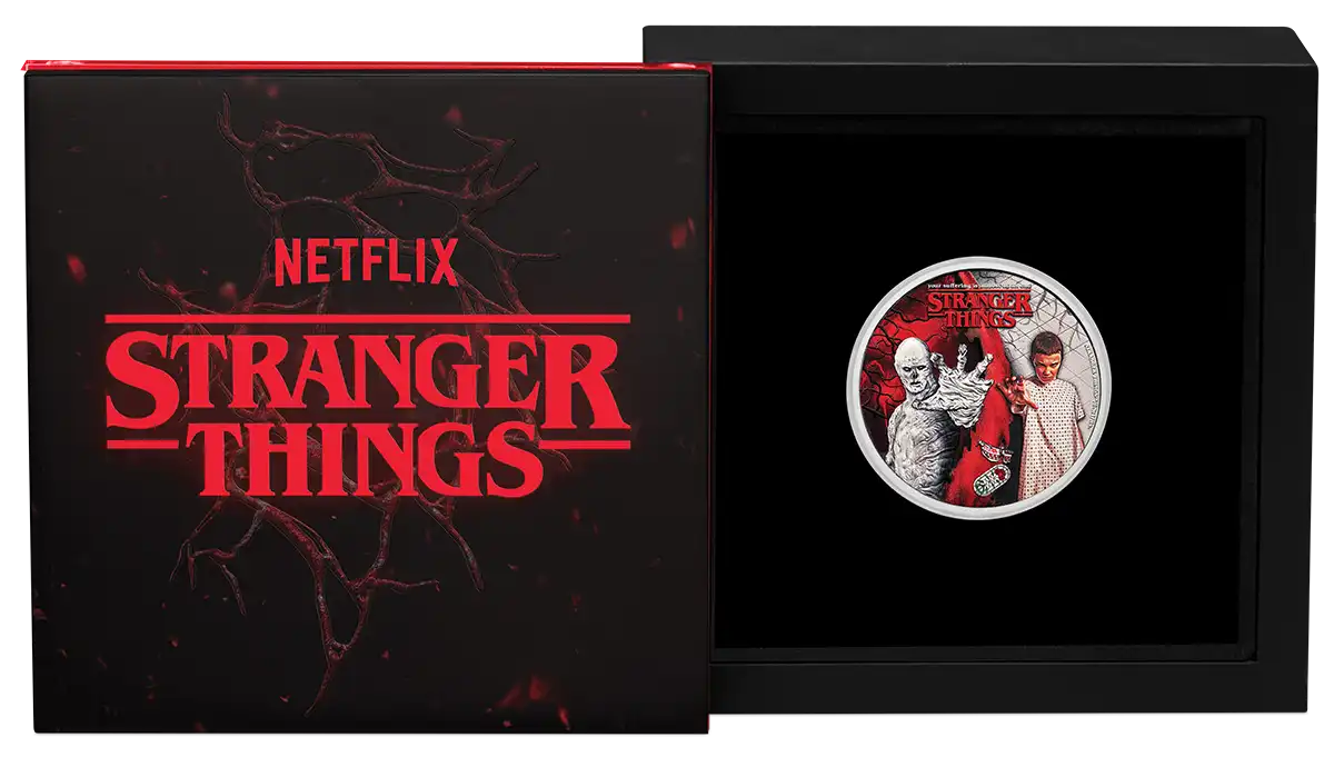 2026 Perth Mint Stranger Things Eleven & Vecna 1/2 oz Silver Coloured Coin
