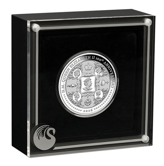 2026 Perth Mint Queen Elizabeth II Centenary 1oz Silver Proof Coin