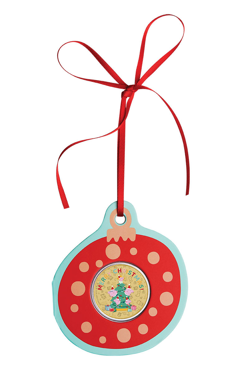 2026 Perth Mint Peppa Pig Christmas Coloured Coin On Card