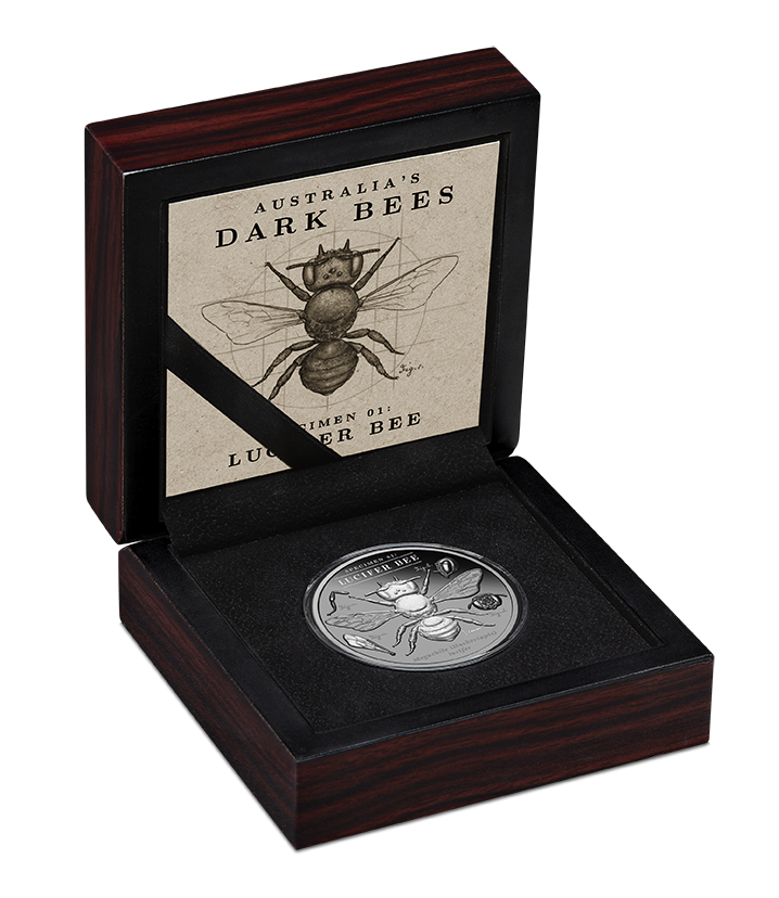 2026 Niue Dark Lucifer Bee 2oz Silver Black Proof Coin