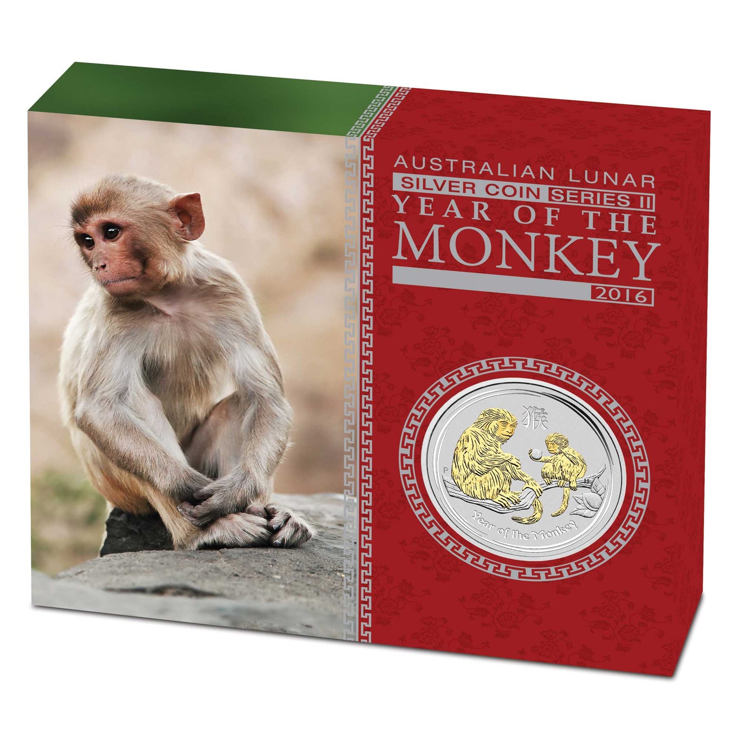 2016 Perth mint Year of the Monkey 1oz Silver Gilded Coin