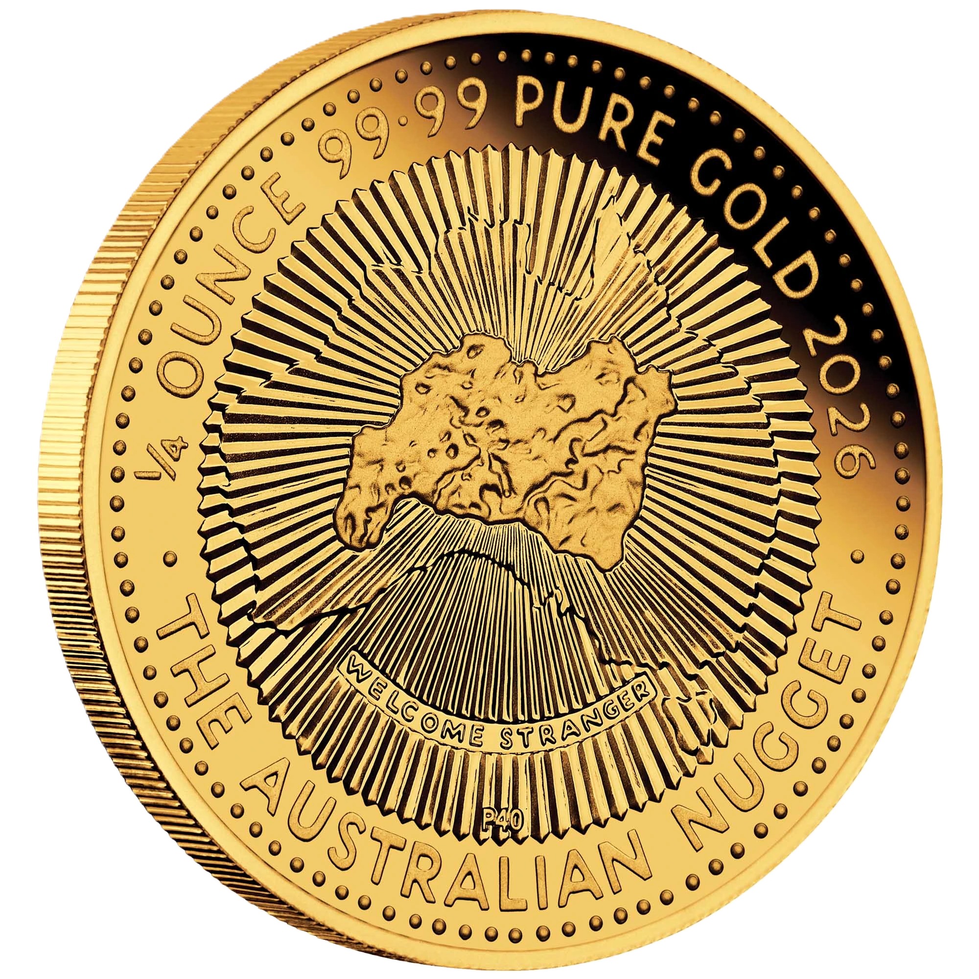2026 Perth Mint Gold Nugget Anniversary 1/4oz Proof Gold Coin