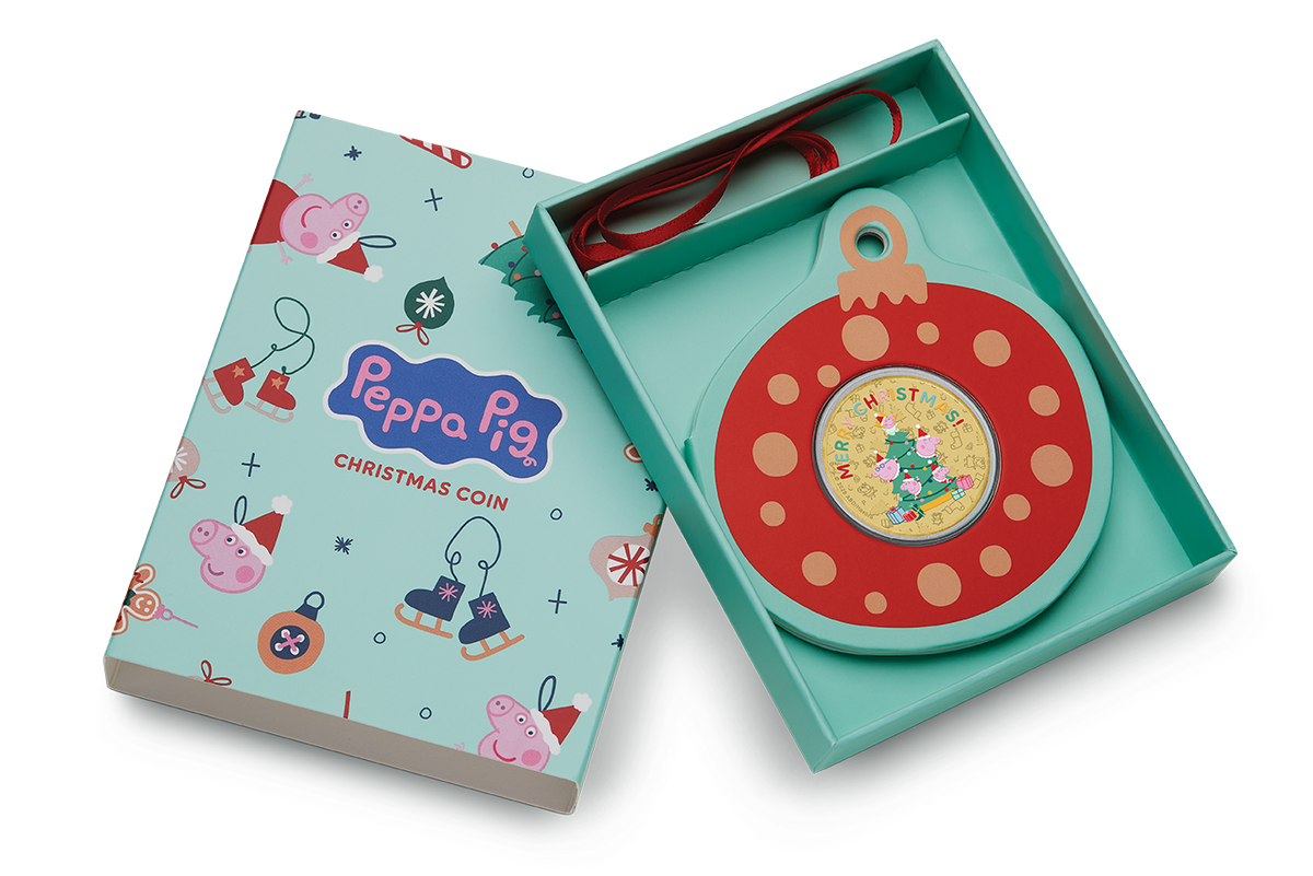 2026 Perth Mint Peppa Pig Christmas Coloured Coin On Card