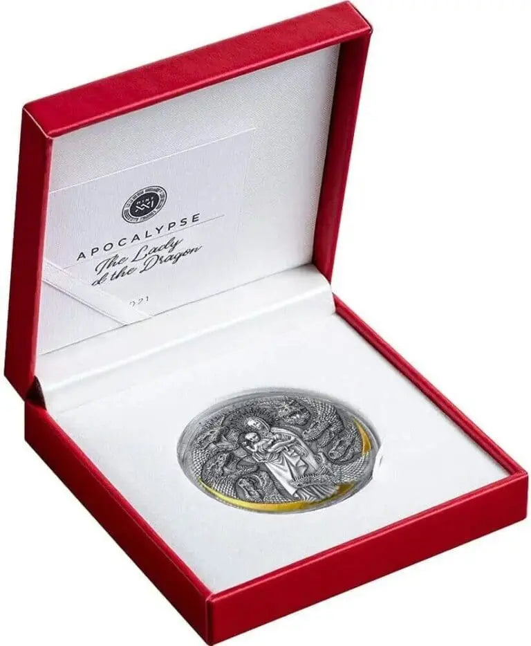 2021 Lady and the Dragon Apocalypse 3oz Silver Coin