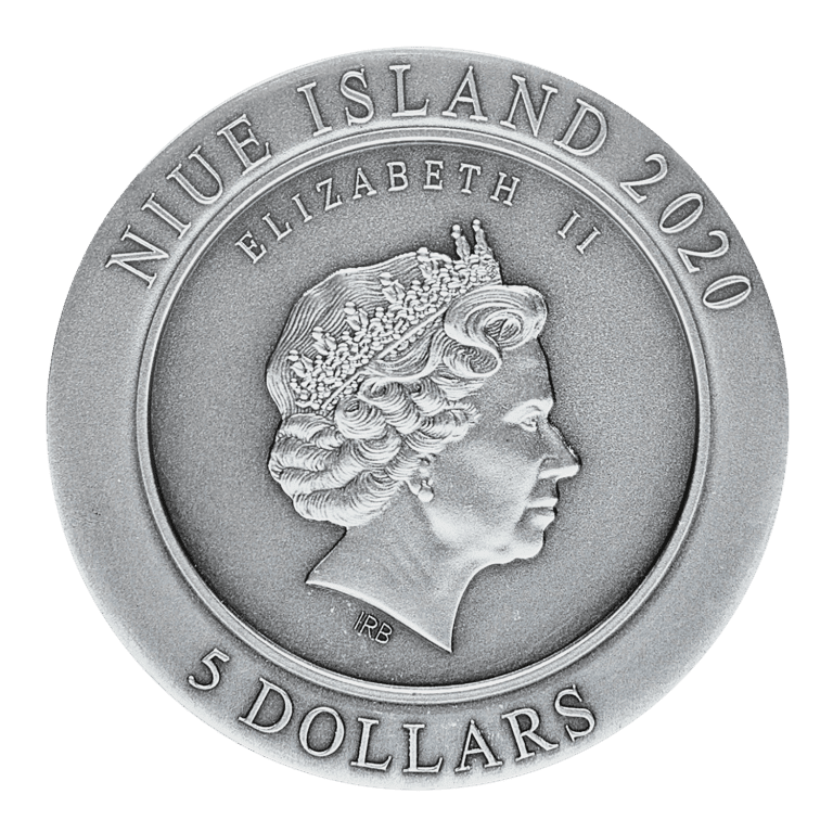 2020 Niue Rat Chinese Zodiac Series 2oz Antiqued Silver Coin