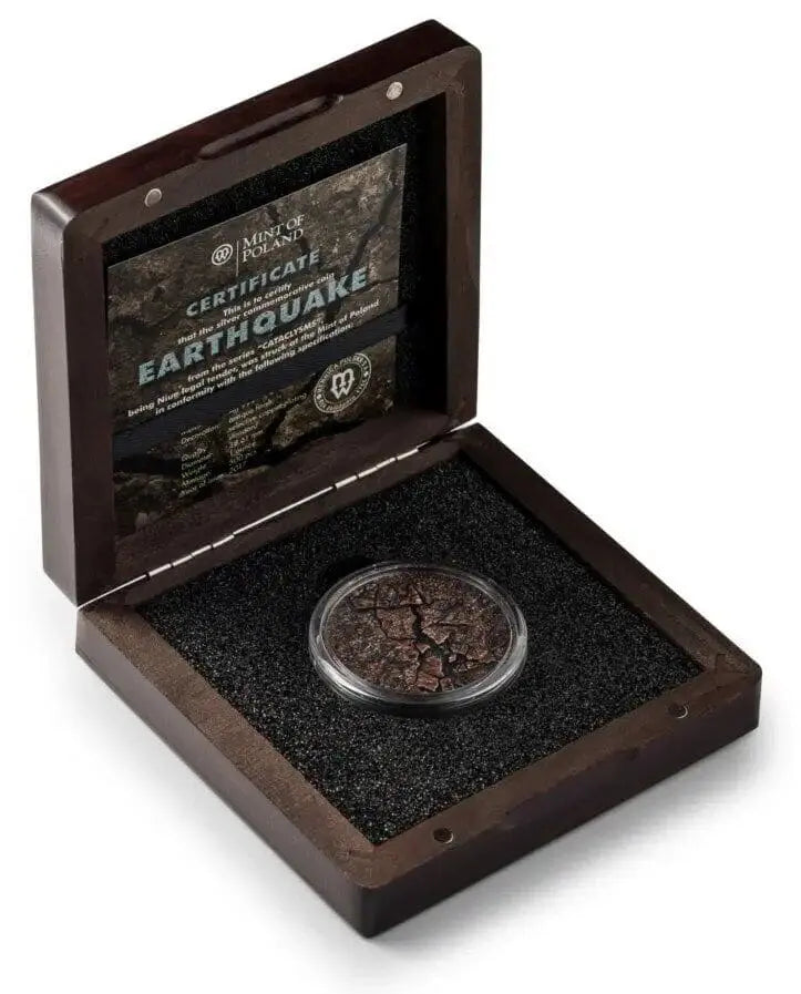 2017 Earthquake Cataclysms High Relief 1oz Silver Coin
