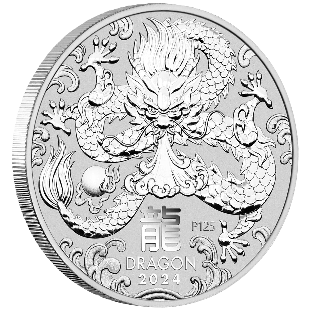 2024 Perth Mint Lunar Dragon 1oz Silver Bullion Coin