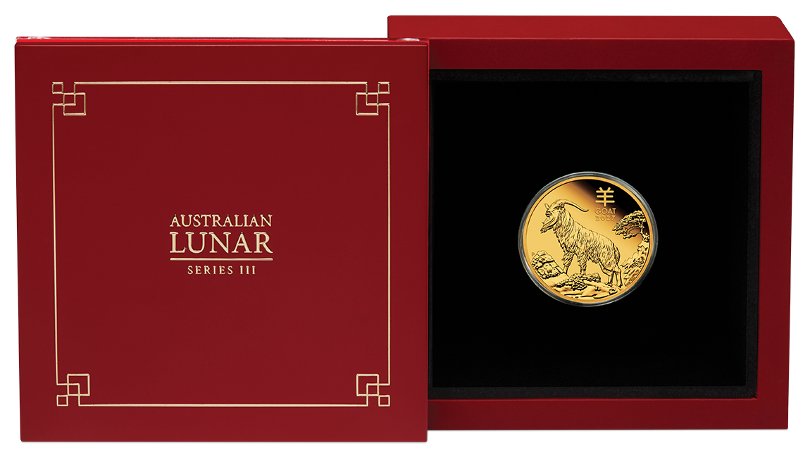 2027 Perth Mint Lunar Series III Year of the Goat 1/4oz Gold Proof Coin