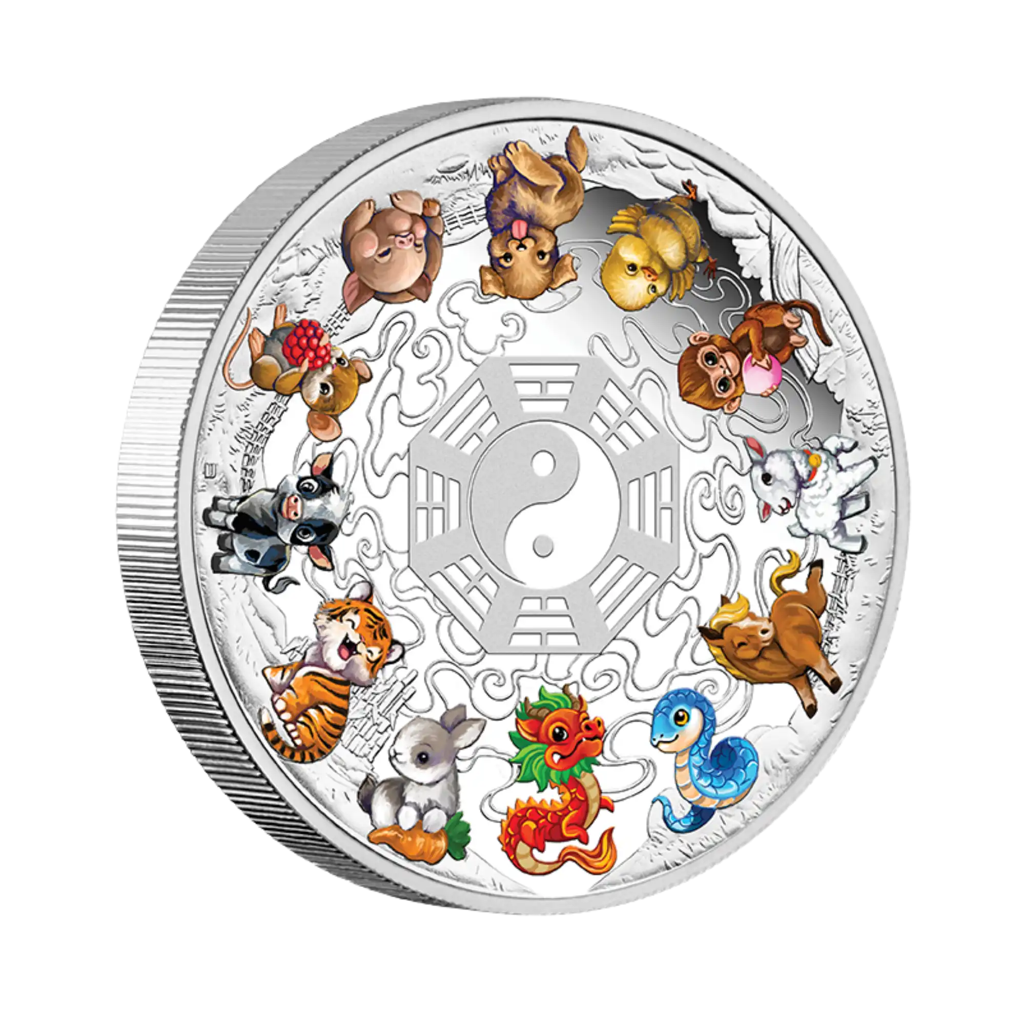 2025 Perth Mint Twelve Baby Lunar Animals 5oz Silver Proof Coloured Coin - Cert 20