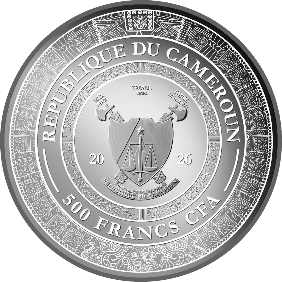 2026 Cameroon Mexican Cinco Grandes Jaguar 1/4oz Silver Coloured Coin Pre order