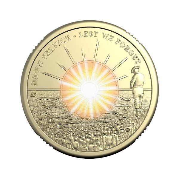 2026 RAM Lest We Forget Dawn Service $2 Coloured Coin Roll