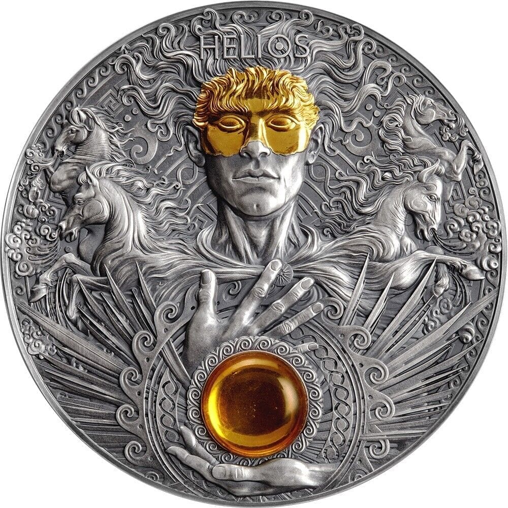 2022-2024 Niue Divine Faces of the Sun - 3oz Silver Antiqued 3 Coin Collection