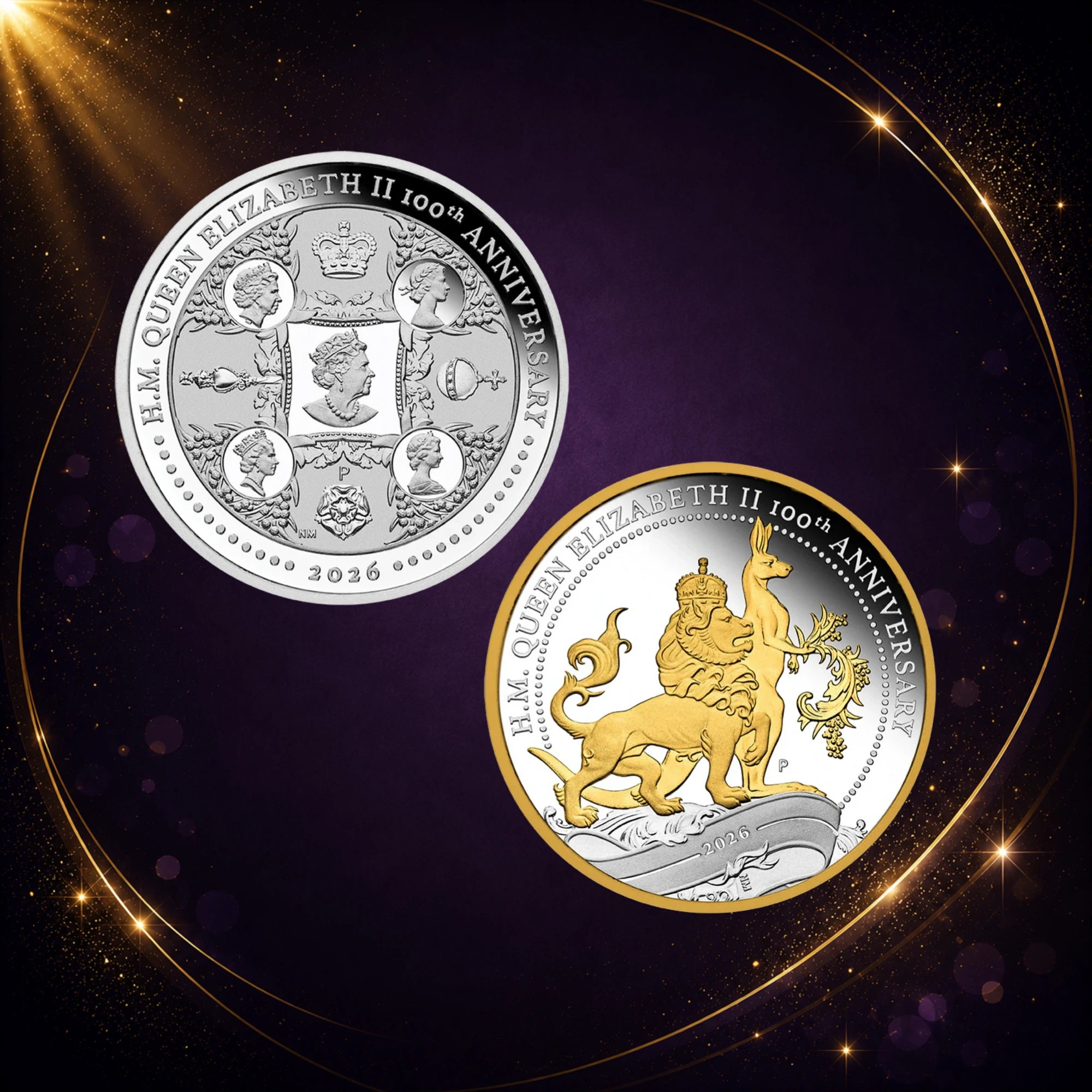 2026 Perth Mint QE II Centenary Silver 2 Coin Collection