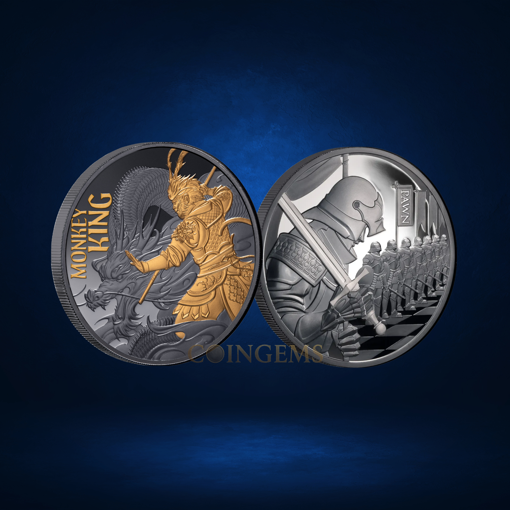2026 Niue Monkey King & Chess Pawn 1oz Silver Proof 2 Coin Collection