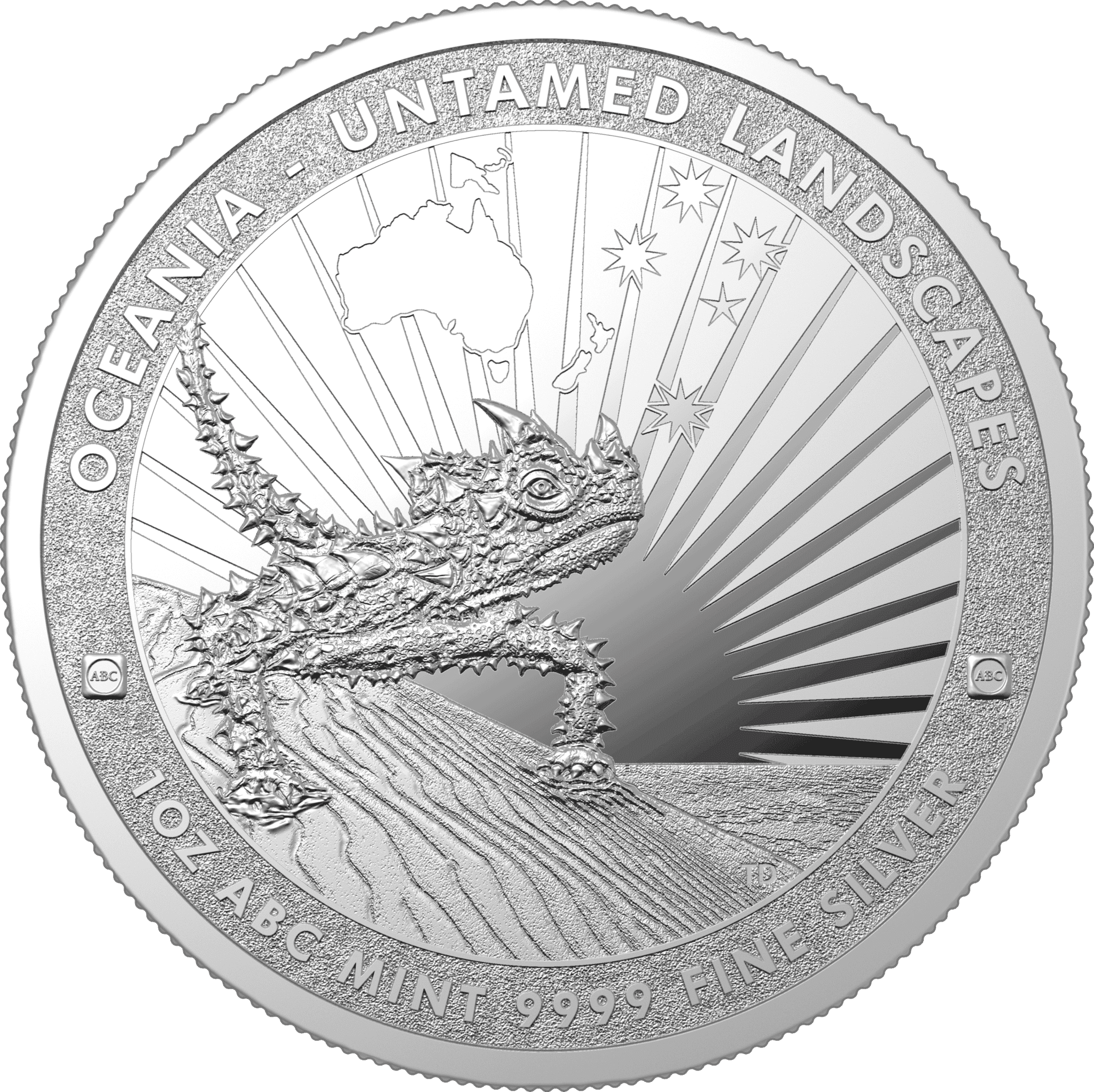 2024 ABC Untamed Landscapes Thorny Lizard 1oz Silver Coin