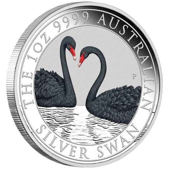 2022 Perth Mint Swan 1oz Silver Coloured Coin