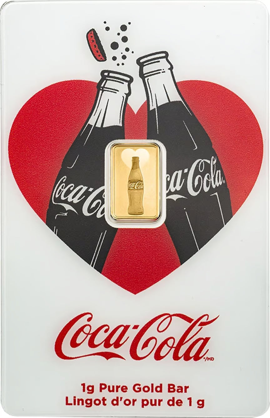 2026 PAMP Limited edition Coca-Cola Valentineโs Love 1g Gold Bar