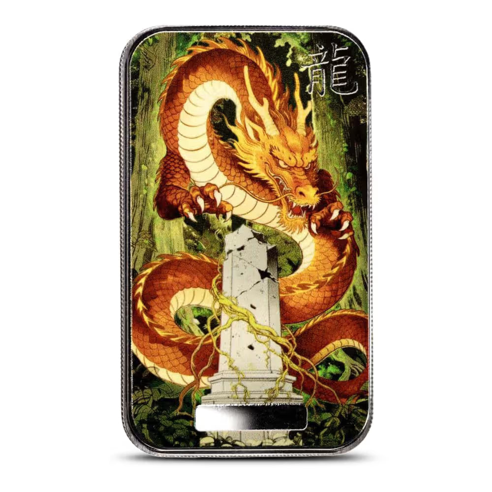 2026 Scottsdale Mint Dragon 1oz Silver Coloured 2 Bar Collection