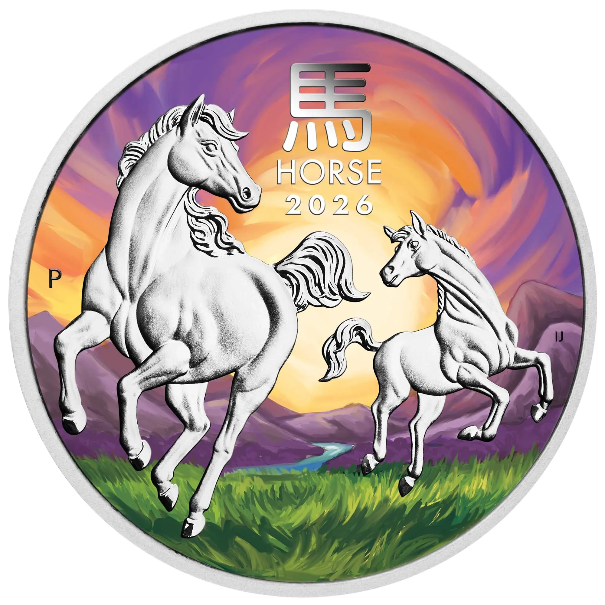 2026 Perth Mint Melbourne the Horse 1oz Silver Proof Coloured Coin