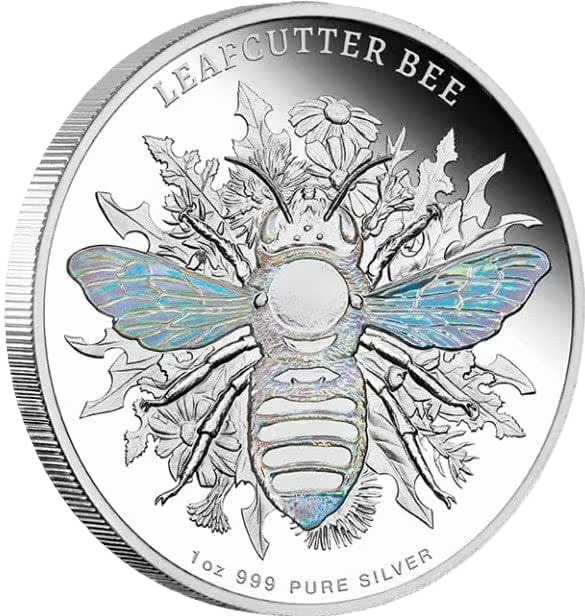 2025–2026 Niue Native Bees 1oz & 5oz Silver Proof Hologram 6-Coin Collection