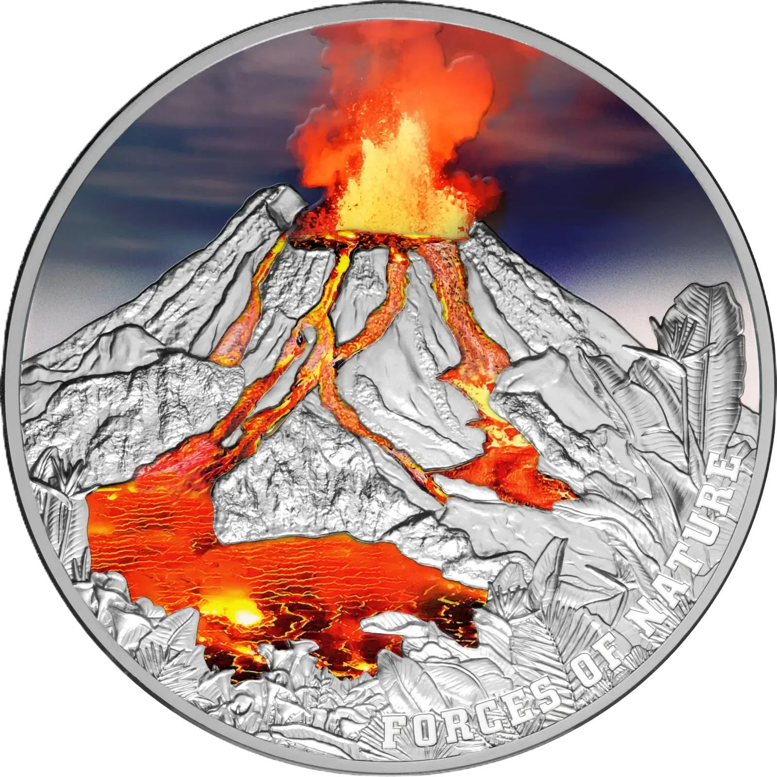 2023 Niue Nature Volcano Ultra High Relief 2oz Silver Proof Coin