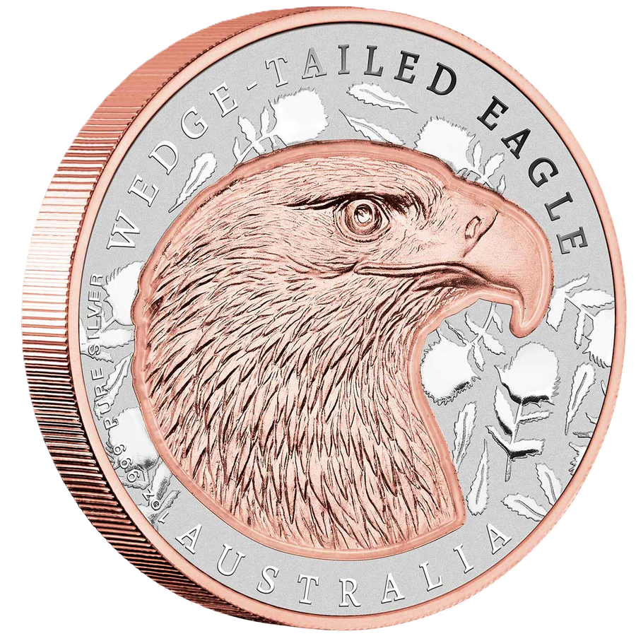 2026 Niue WedgeTailed Eagle Rose Gold-Plated 1oz Silver Proof Coin