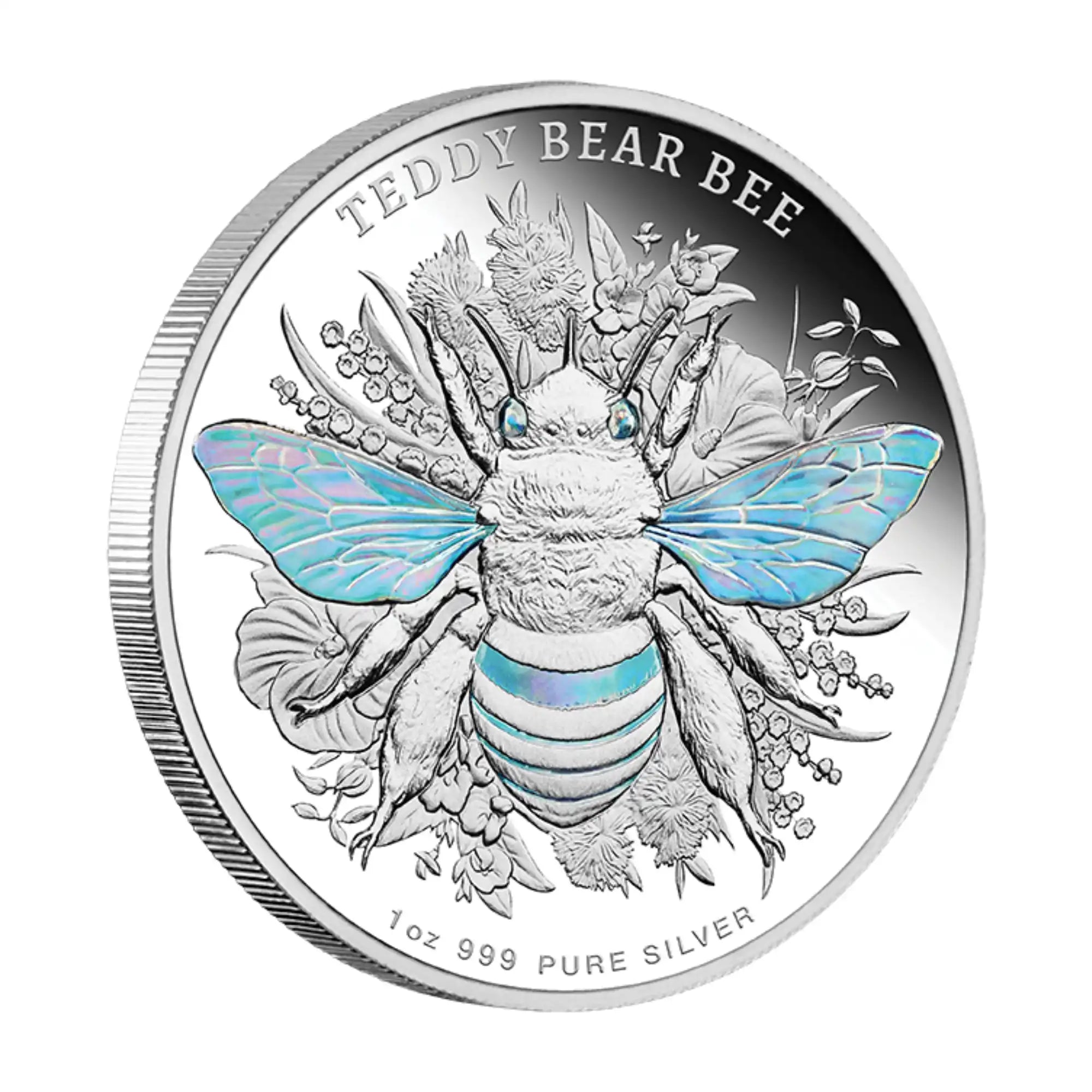 2026 Native Bees Teddy Bear Bee 1oz Proof Hologram Silver Coin