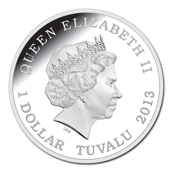 2013 Tuvalu Deadly and Dangerous Yellow-Bellied Sea Snake 1oz Silver Proof Coin