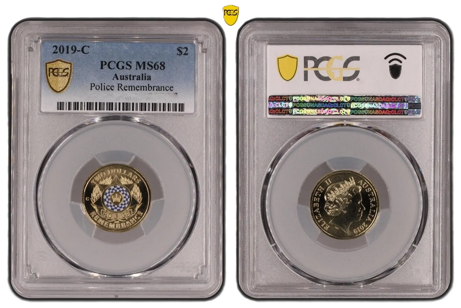 2019 PCGS MS68 graded Police Remembrance coin