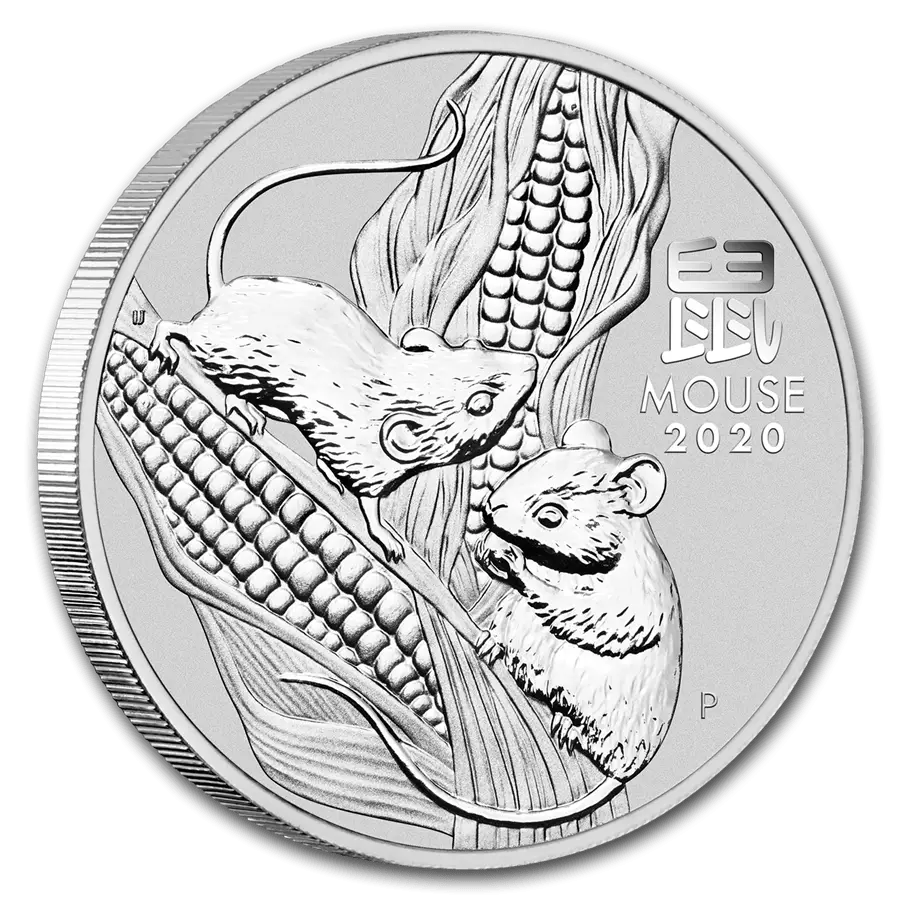 2020 Perth Mint Lunar Mouse 1oz Silver Bullion Coin