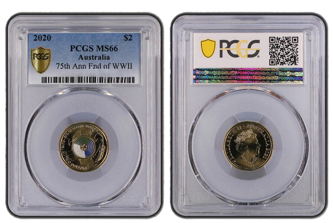 2020 PCGS MS66 graded 75th Anniversary End of World War II C coin