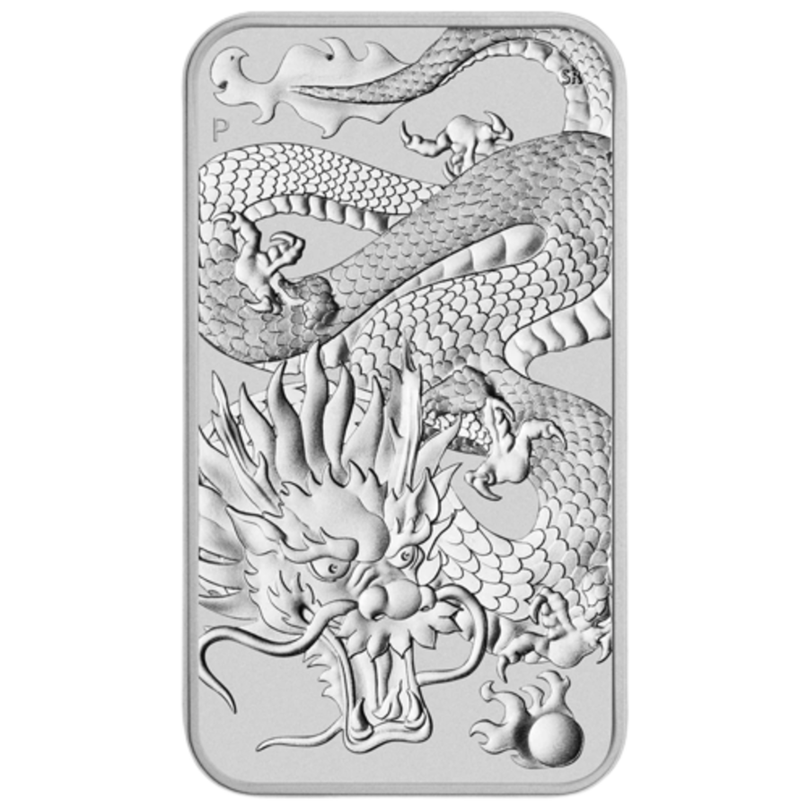 2022 Perth Mint Dragon 1oz Rectangular Silver Bullion Coin