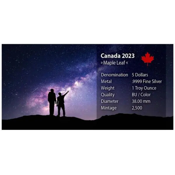 2023 Canada Asteroid The Universe 1oz Silver Maple Leaf Coin